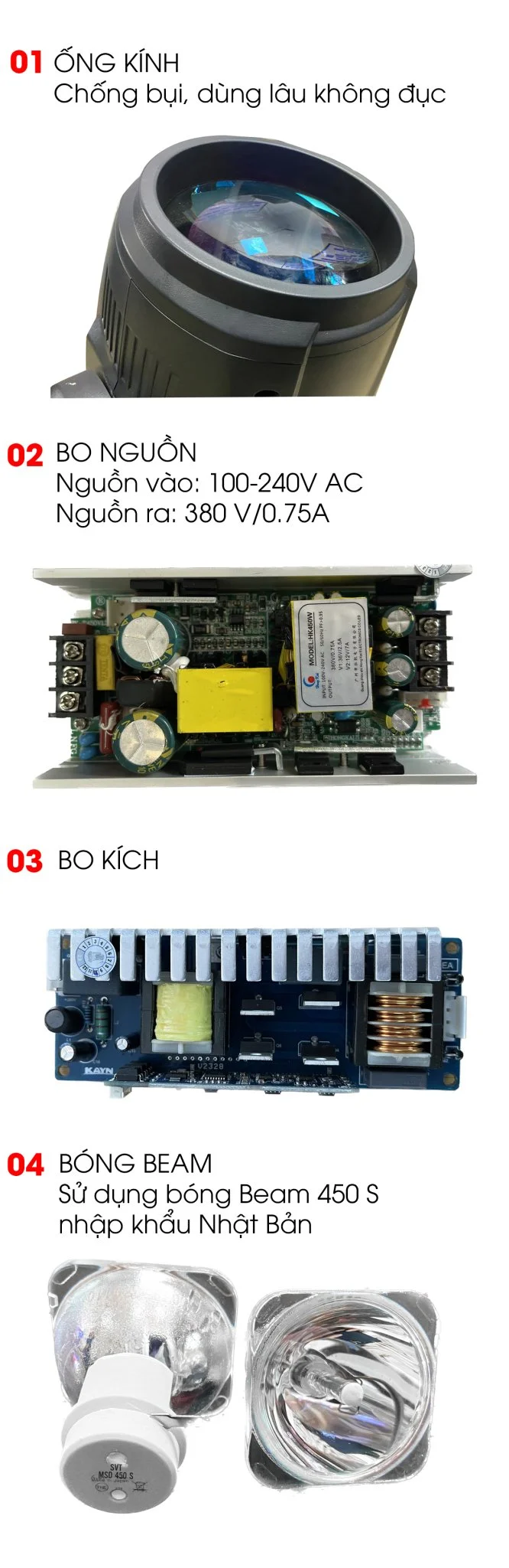 Thông tin chi tiết đèn Bear 450S SVT